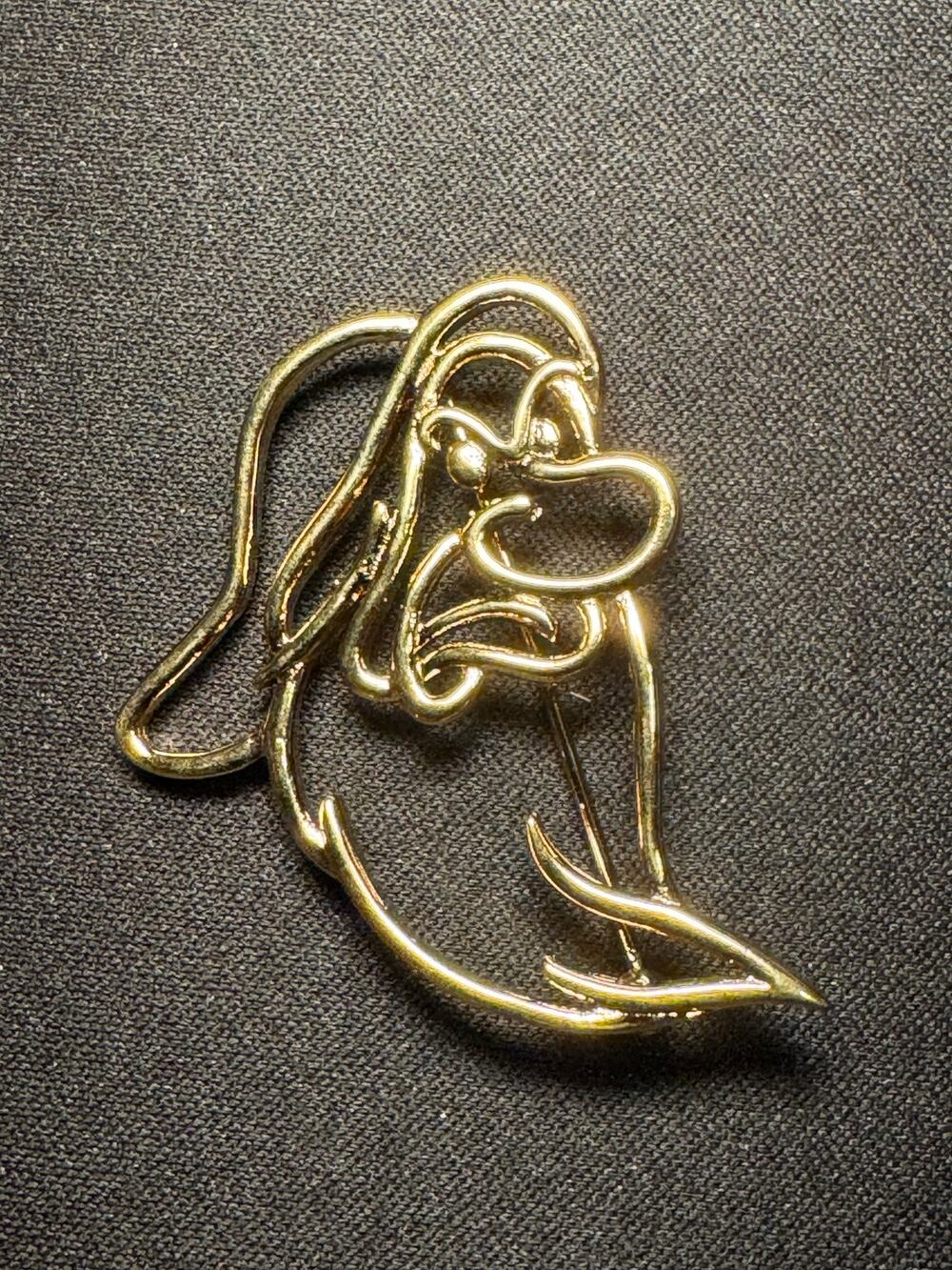 Vintage Disney Sterling Vermeil Van Dell "Grumpy" Brooch